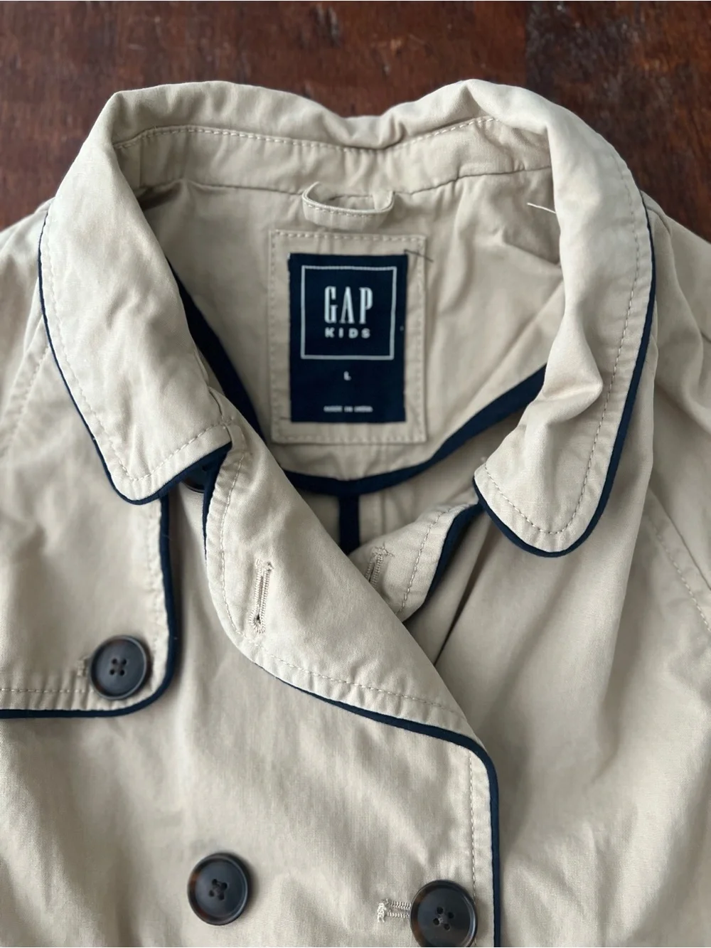 GAP Kids Trench Coat Size L